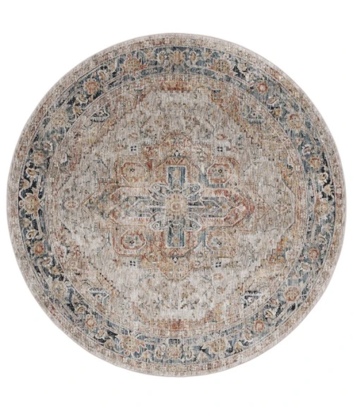 Safavieh Silverado Ivory / Blue SVD110 6 ft. 4 in. X 6 ft. 4 in. Round Rug