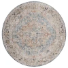 Safavieh Silverado Blue / Rust SVD110 6 ft. 4 in. X 6 ft. 4 in. Round Rug