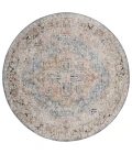 Safavieh Silverado Blue / Rust SVD110 6 ft. 4 in. X 6 ft. 4 in. Round Rug