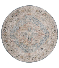 Safavieh Silverado Blue / Rust SVD110 6 ft. 4 in. X 6 ft. 4 in. Round Rug