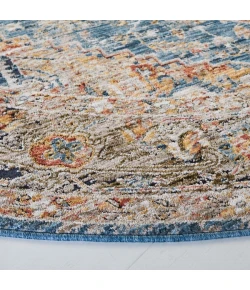 Safavieh Silverado Blue / Rust SVD110 6 ft. 4 in. X 6 ft. 4 in. Round Rug
