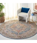 Safavieh Silverado Blue / Rust SVD110 6 ft. 4 in. X 6 ft. 4 in. Round Rug