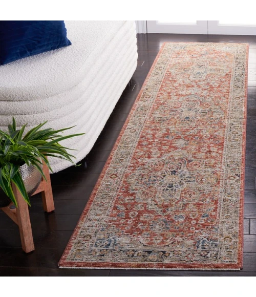 Safavieh Silverado Rust / Blue SVD110 2 ft. X 8 ft. Runner Rug