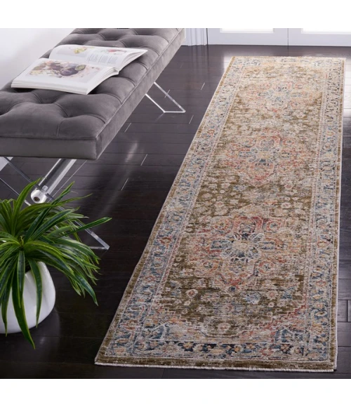 Safavieh Silverado Sage / Blue SVD110 2 ft. X 8 ft. Runner Rug