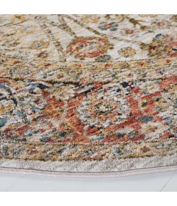 Safavieh Silverado Ivory / Rust SVD112 6 ft. 4 in. X 6 ft. 4 in. Round Rug