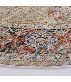 Safavieh Silverado Beige / Rust SVD112 6 ft. 4 in. X 6 ft. 4 in. Round Rug