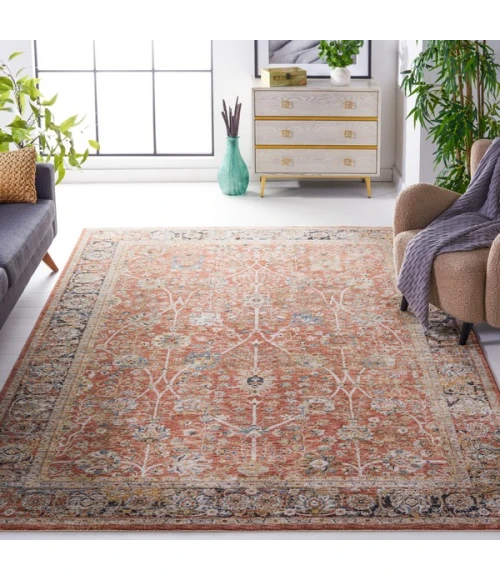 Safavieh Silverado Rust / Blue SVD112 4 ft. X 6 ft. Rectangle Rug