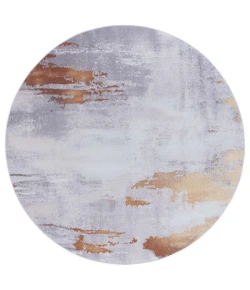 Safavieh Tacoma Grey / Rust TAC801 6 ft. X 6 ft. Round Rug