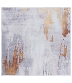 Safavieh Tacoma Grey / Rust TAC801 6 ft. X 6 ft. Square Rug