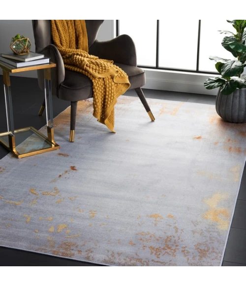 Safavieh Tacoma Grey / Rust TAC802 6 ft. X 9 ft. Rectangle Rug