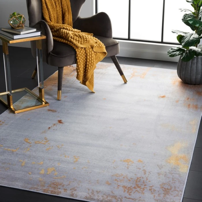 Safavieh Tacoma Grey / Rust TAC802 6 ft. X 9 ft. Rectangle Rug