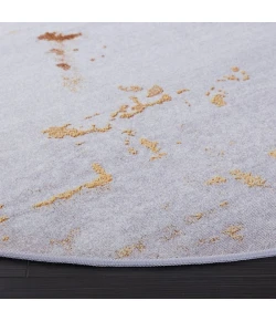 Safavieh Tacoma Grey / Rust TAC802 6 ft. X 6 ft. Round Rug