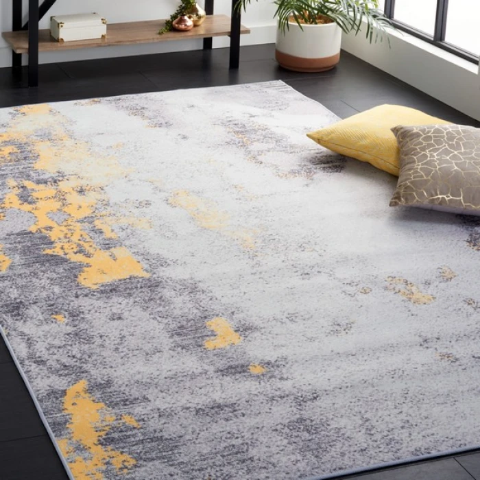 Safavieh Tacoma Grey / Gold TAC803 3 ft. X 5 ft. Rectangle Rug