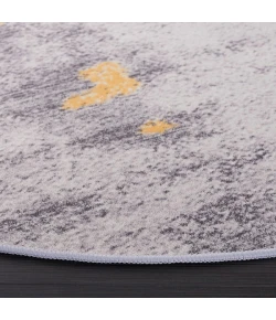 Safavieh Tacoma Grey / Gold TAC803 4 ft. X 4 ft. Round Rug