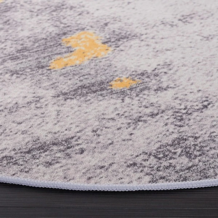 Safavieh Tacoma Grey / Gold TAC803 6 ft. X 6 ft. Round Rug