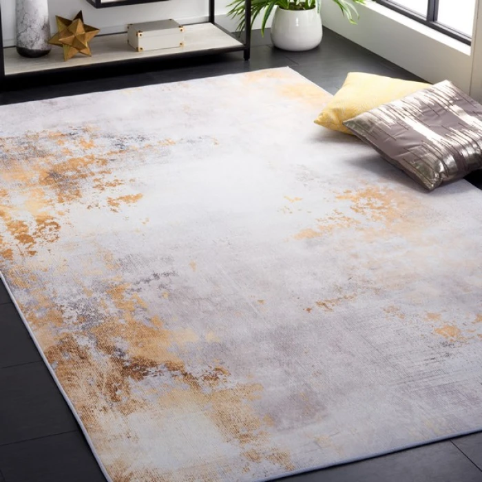 Safavieh Tacoma Grey / Gold TAC805 6 ft. X 9 ft. Rectangle Rug