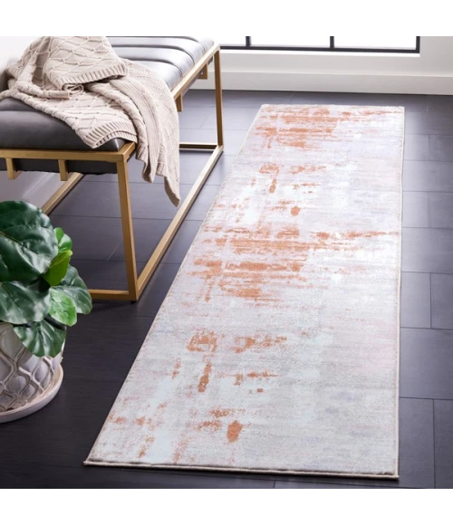 Safavieh Tacoma Grey / Rust TAC808 2 ft. 6 in. X 8 ft. Runner Rug