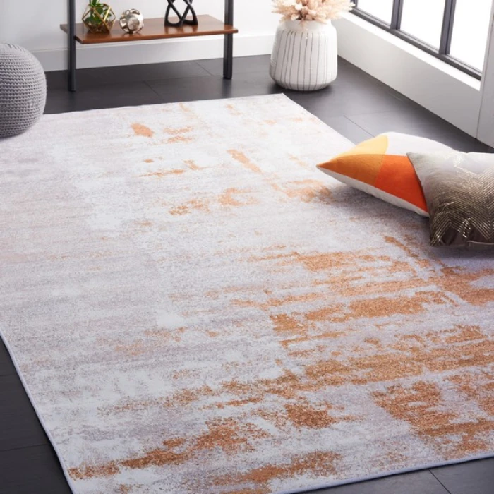 Safavieh Tacoma Grey / Rust TAC808 6 ft. X 9 ft. Rectangle Rug
