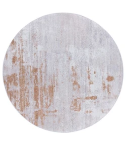 Safavieh Tacoma Grey / Rust TAC808 6 ft. X 6 ft. Round Rug