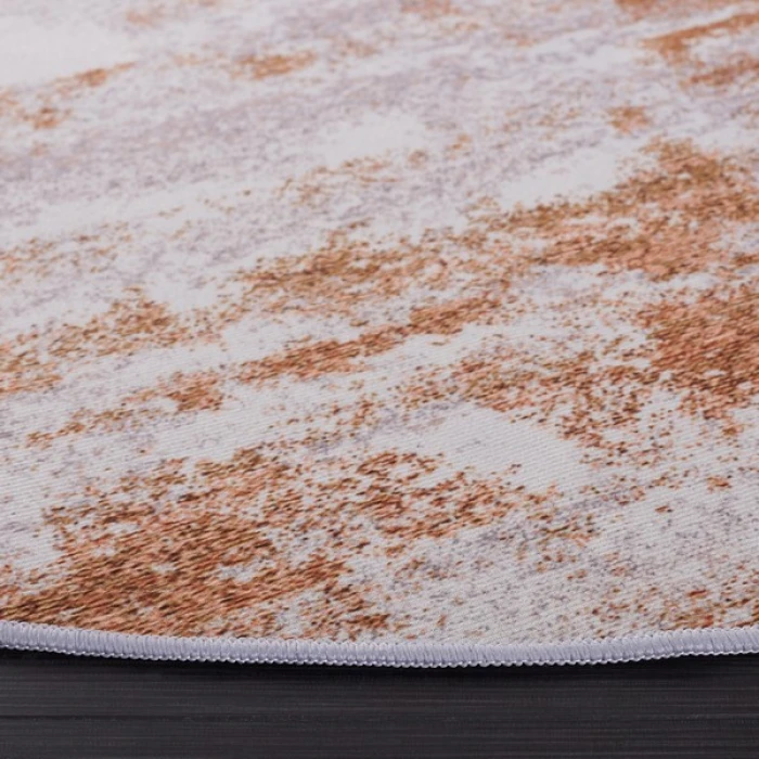 Safavieh Tacoma Grey / Rust TAC808 6 ft. X 6 ft. Round Rug
