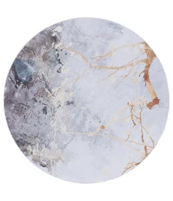 Safavieh Tacoma Grey / Beige TAC811 6 ft. X 6 ft. Round Rug