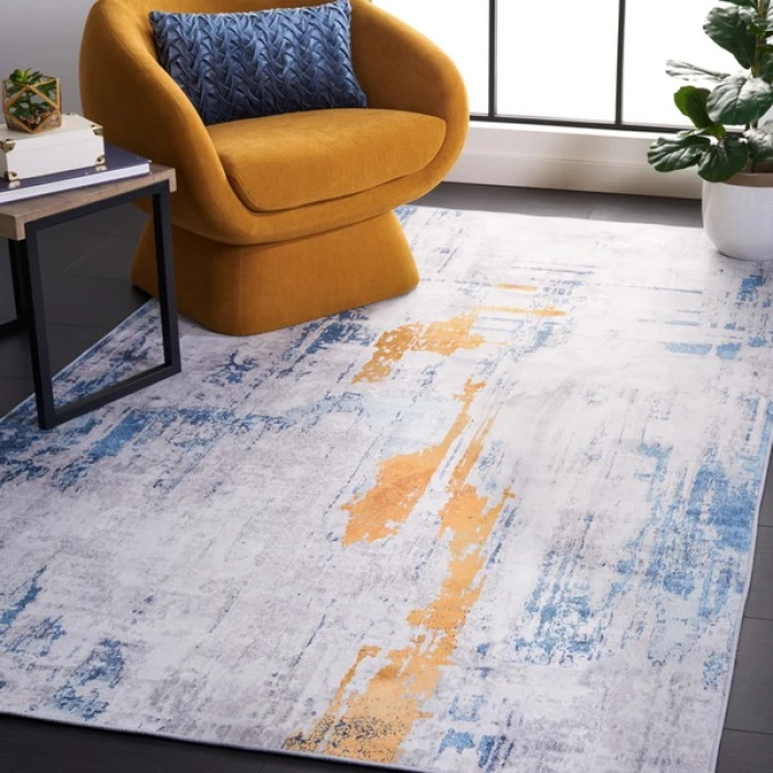 Safavieh Tacoma Grey / Blue TAC812 9 ft. X 12 ft. Rectangle Rug