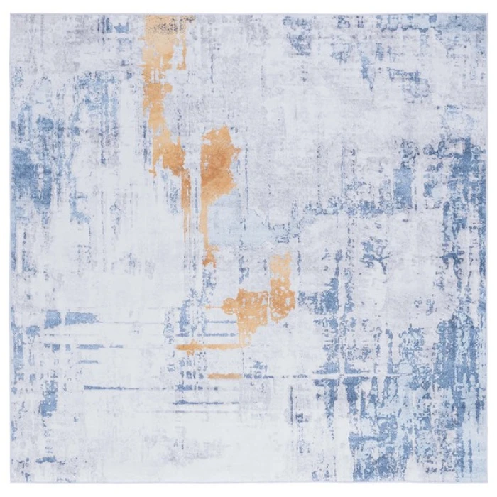 Safavieh Tacoma Grey / Blue TAC812 6 ft. X 6 ft. Square Rug