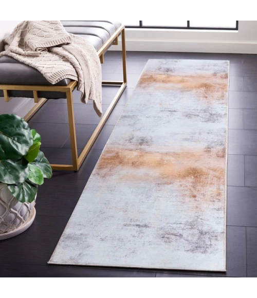 Safavieh Tacoma Grey / Rust TAC813 2 ft. 6 in. X 8 ft. Runner Rug