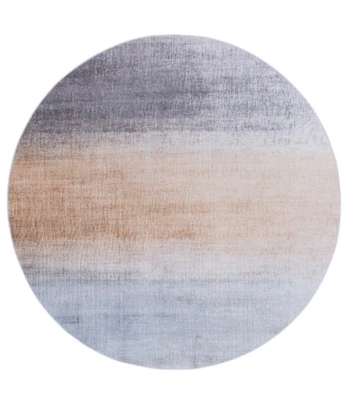 Safavieh Tacoma Grey / Rust TAC816 6 ft. X 6 ft. Round Rug