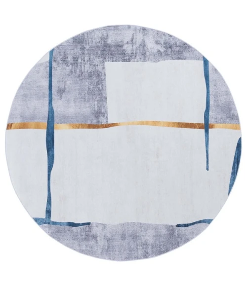 Safavieh Tacoma Grey / Light Grey TAC820 6 ft. X 6 ft. Round Rug