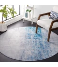 Safavieh Tacoma Grey / Blue TAC833 6 ft. X 6 ft. Round Rug