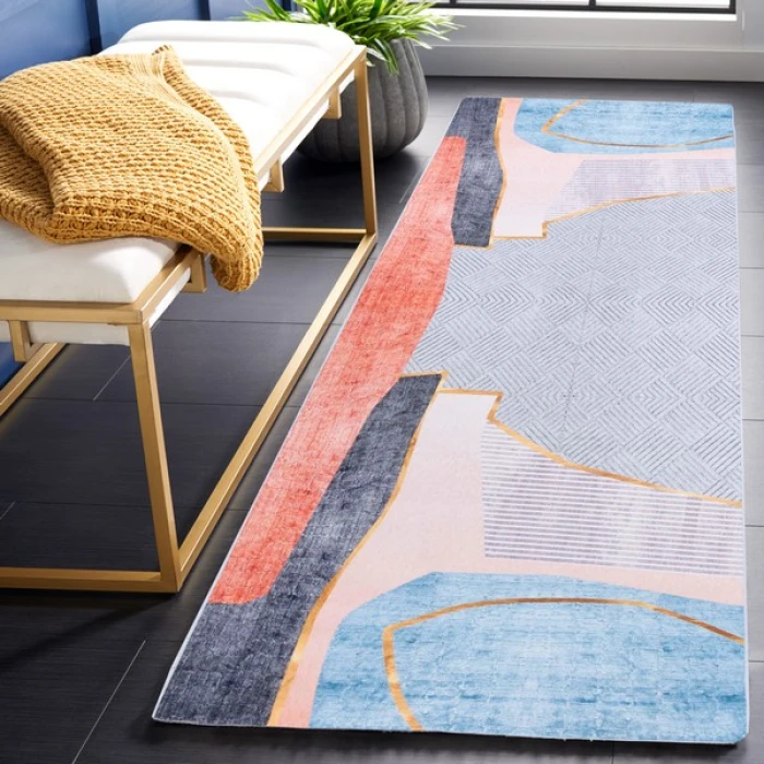 Safavieh Tacoma Beige / Blue TAC834 2 ft. 6 in. X 8 ft. Runner Rug