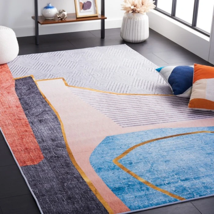 Safavieh Tacoma Beige / Blue TAC834 5 ft. X 8 ft. Rectangle Rug