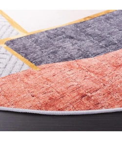 Safavieh Tacoma Beige / Blue TAC834 6 ft. X 6 ft. Round Rug