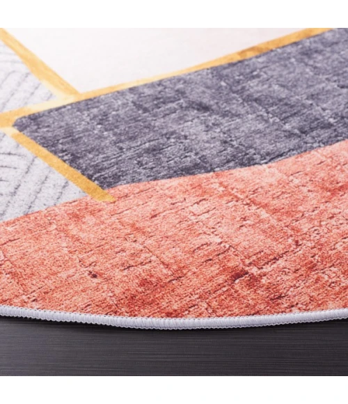 Safavieh Tacoma Beige / Blue TAC834 6 ft. X 6 ft. Round Rug