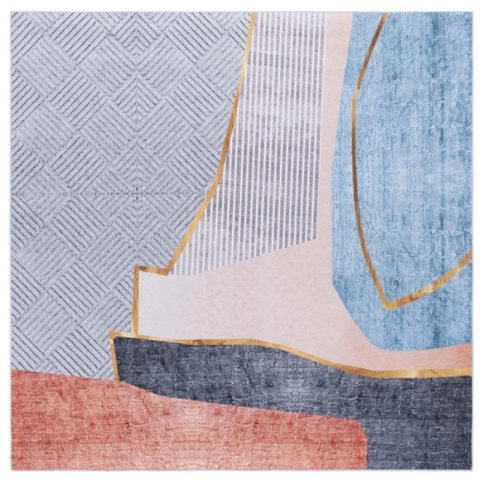 Safavieh Tacoma Beige / Blue TAC834 6 ft. X 6 ft. Square Rug