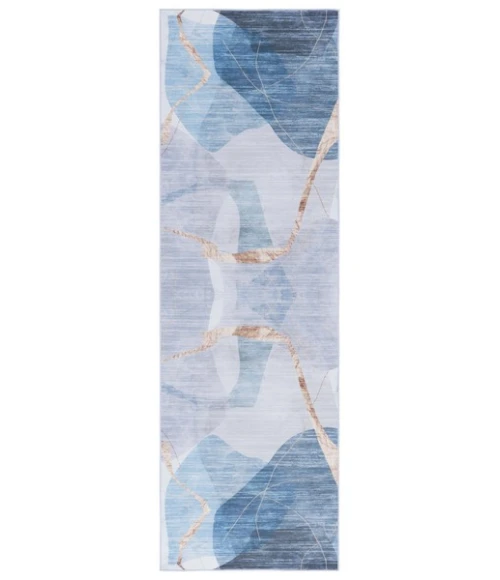 Safavieh Tacoma Blue / Gold TAC836 2 ft. 6 in. X 8 ft. Runner Rug