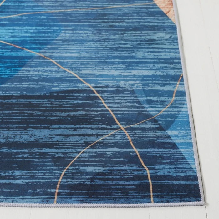 Safavieh Tacoma Blue / Gold TAC836 3 ft. X 5 ft. Rectangle Rug