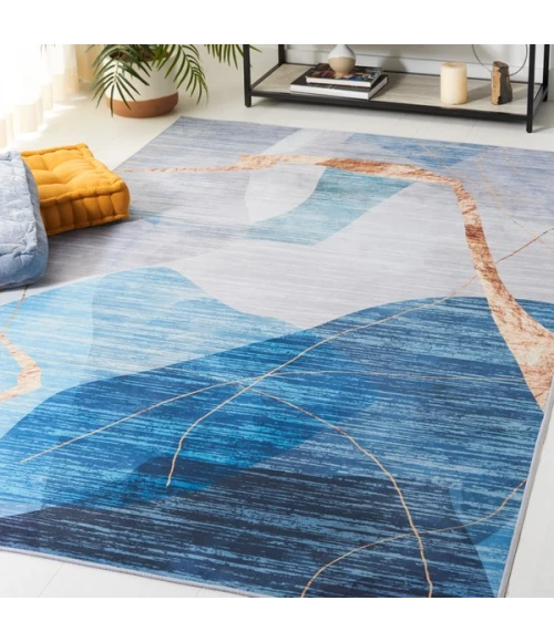 Safavieh Tacoma Blue / Gold TAC836 6 ft. X 9 ft. Rectangle Rug