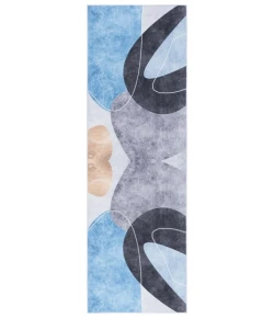 Safavieh Tacoma Dark Grey / Turquoise TAC837 2 ft. 6 in. X 8 ft. Runner Rug