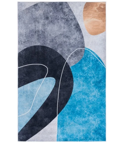 Safavieh Tacoma Dark Grey / Turquoise TAC837 3 ft. X 5 ft. Rectangle Rug