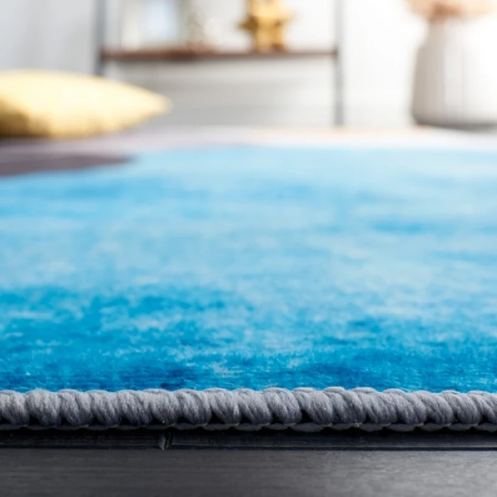 Safavieh Tacoma Dark Grey / Turquoise TAC837 6 ft. X 6 ft. Round Rug