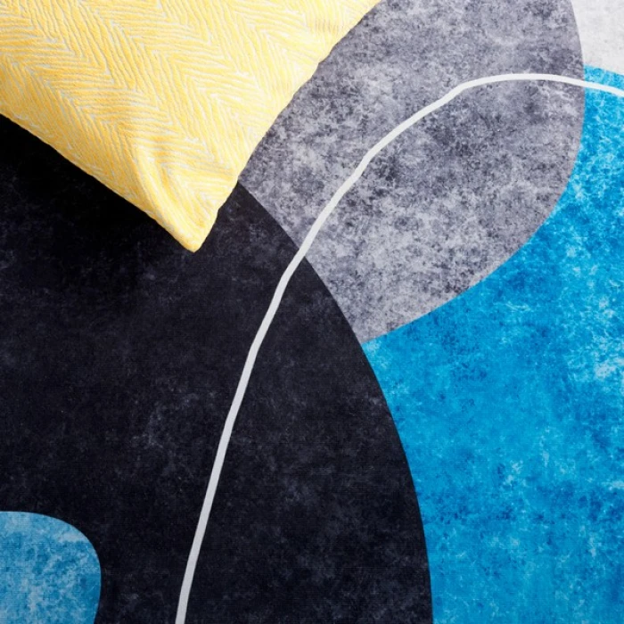 Safavieh Tacoma Dark Grey / Turquoise TAC837 2 ft. 6 in. X 8 ft. Runner Rug