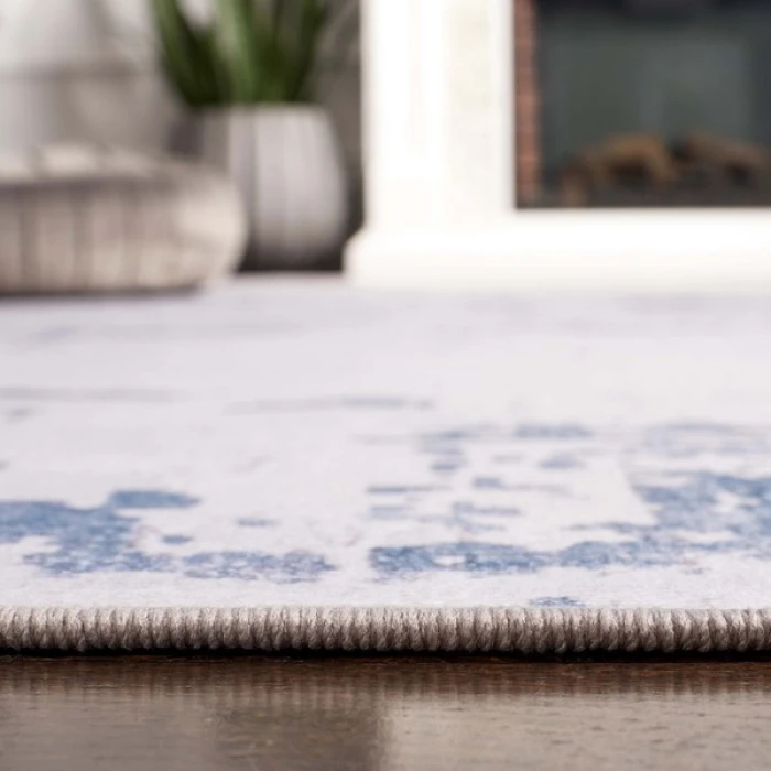 Safavieh Tacoma Grey / Navy TAC864 2 ft. 6 in. X 8 ft. Runner Rug