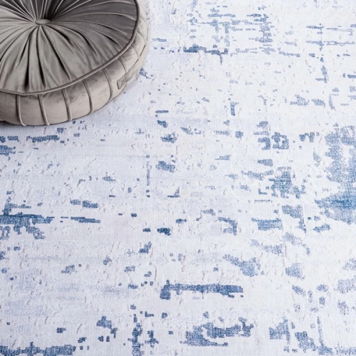 Safavieh Tacoma Grey / Navy TAC864 2 ft. 6 in. X 8 ft. Runner Rug