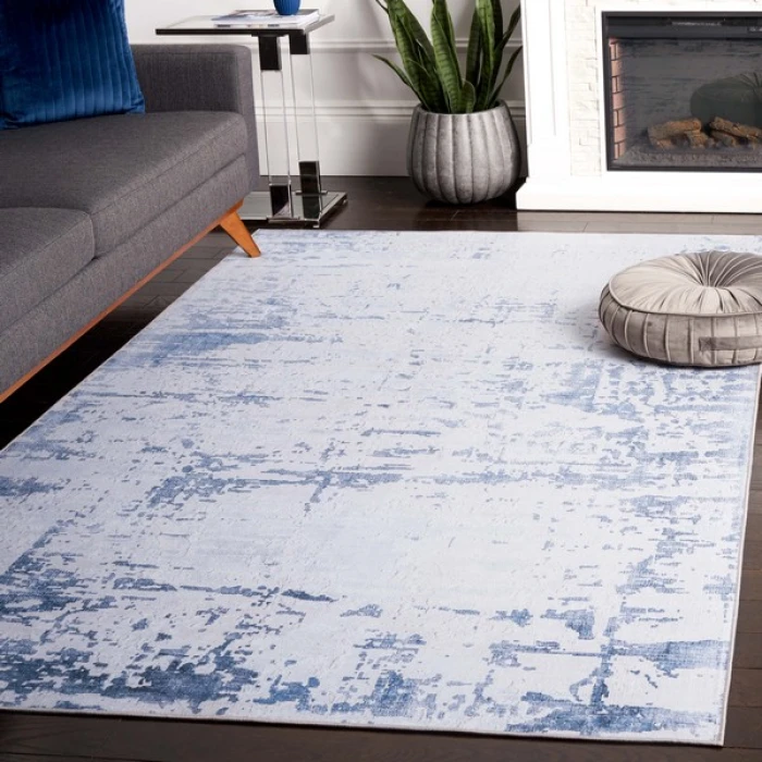 Safavieh Tacoma Grey / Navy TAC864 5 ft. X 8 ft. Rectangle Rug