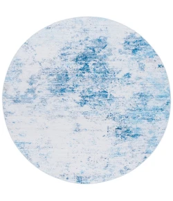 Safavieh Tacoma Beige / Turquoise TAC943 6 ft. X 6 ft. Round Rug