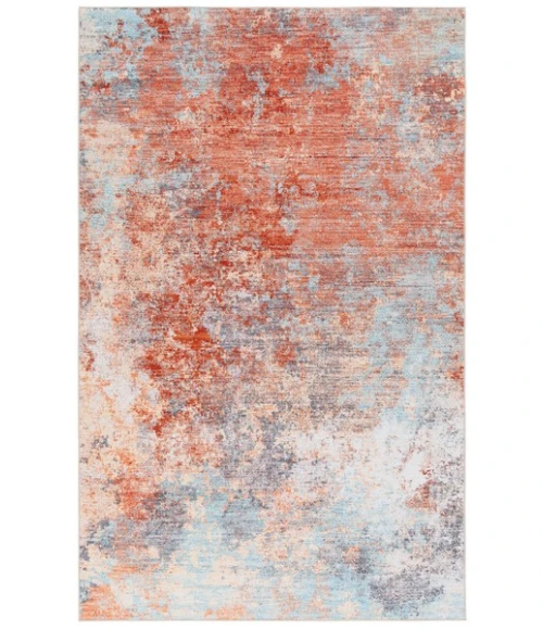 Safavieh Tacoma Rust / Aqua TAC943 5 ft. X 8 ft. Rectangle Rug