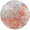 Safavieh Tacoma Rust / Aqua TAC943 6 ft. X 6 ft. Round Rug