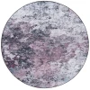 Safavieh Tacoma Plum / Black TAC943 6 ft. X 6 ft. Round Rug